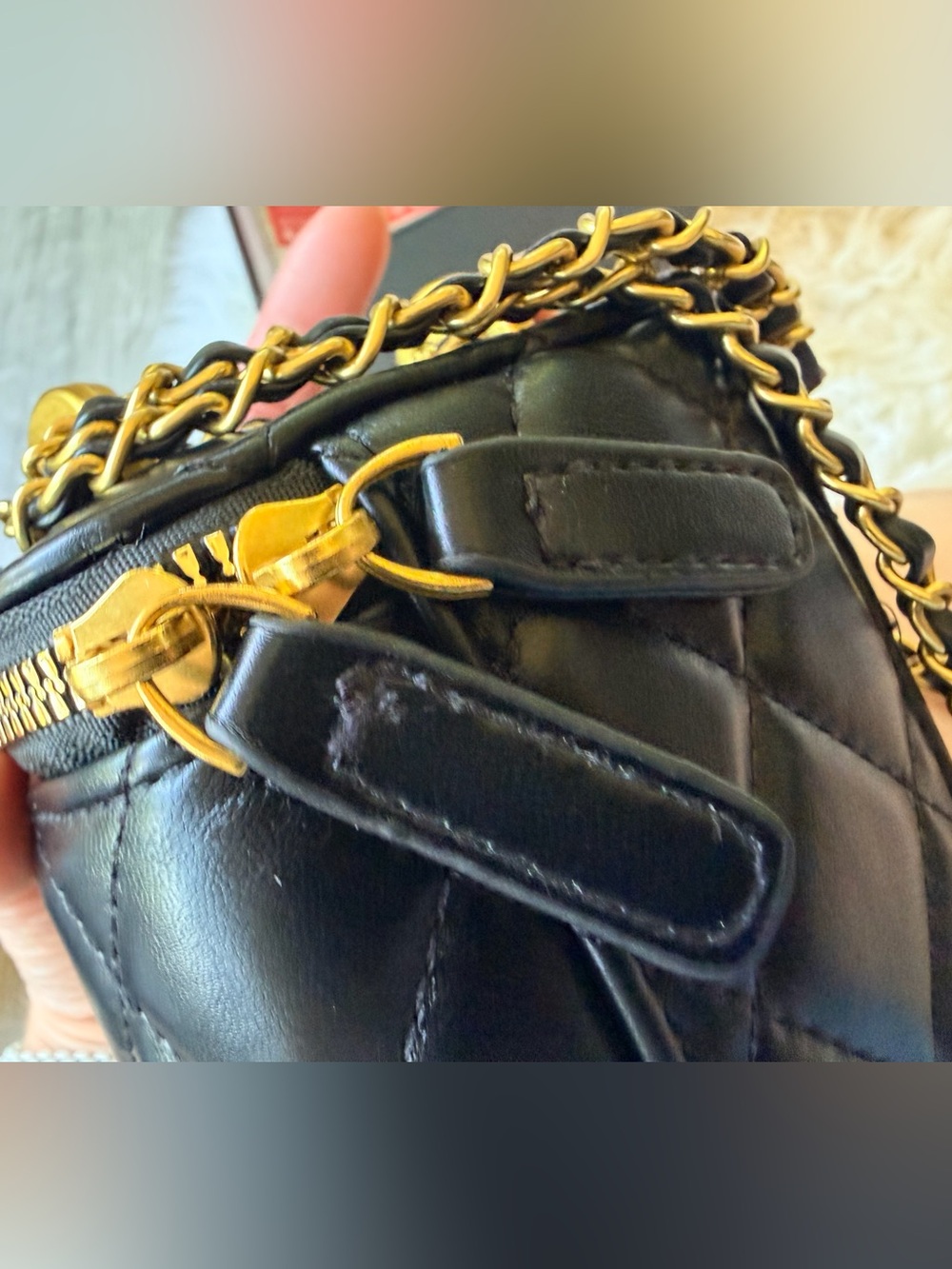 Fashion Chanel Mini Black PU Leather Ball Box Bag. NEW in Chanel (Damaged) Box - Picture 11 of 15